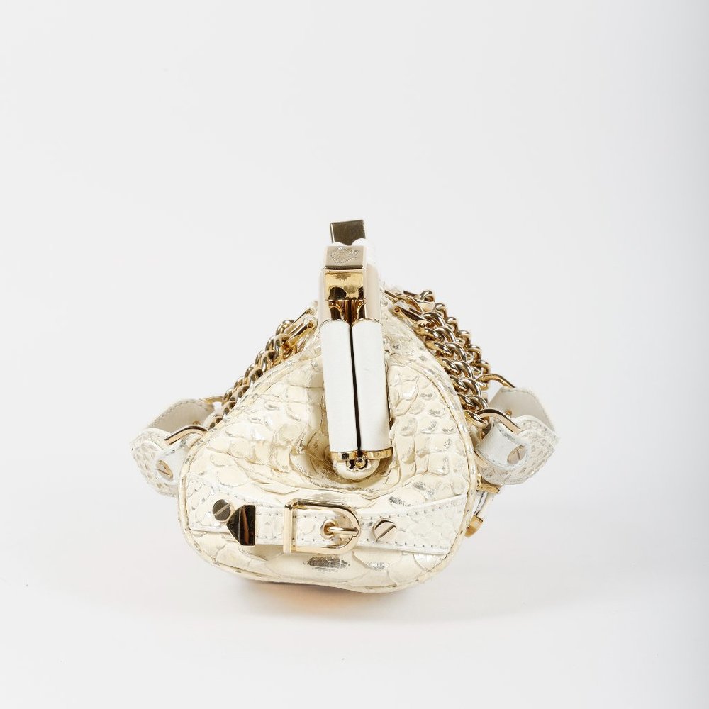 Versace Madonna Frame White Snake Mini Bag - Picture 5 of 11